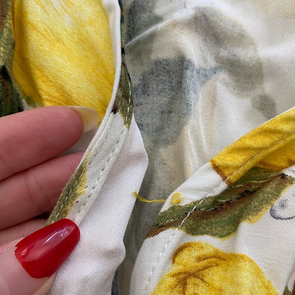 Lulus Lemon Print Short Sleeve True Wrap Dress - Picture 12 of 12